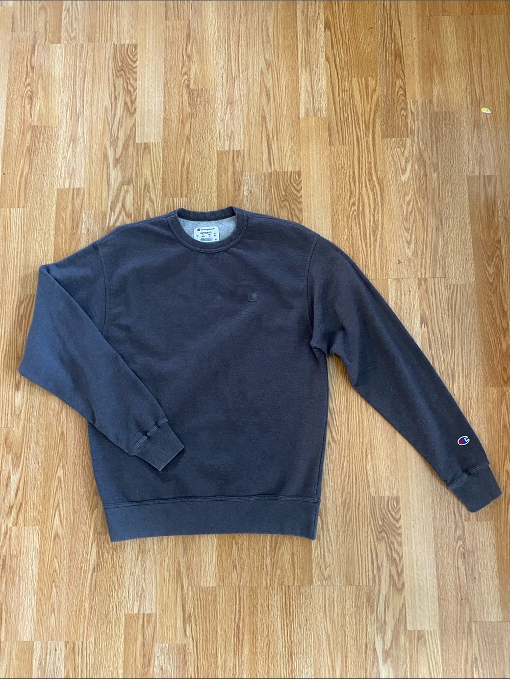 Men’s Heather Gray Champion Crew Neck Sweatshirt